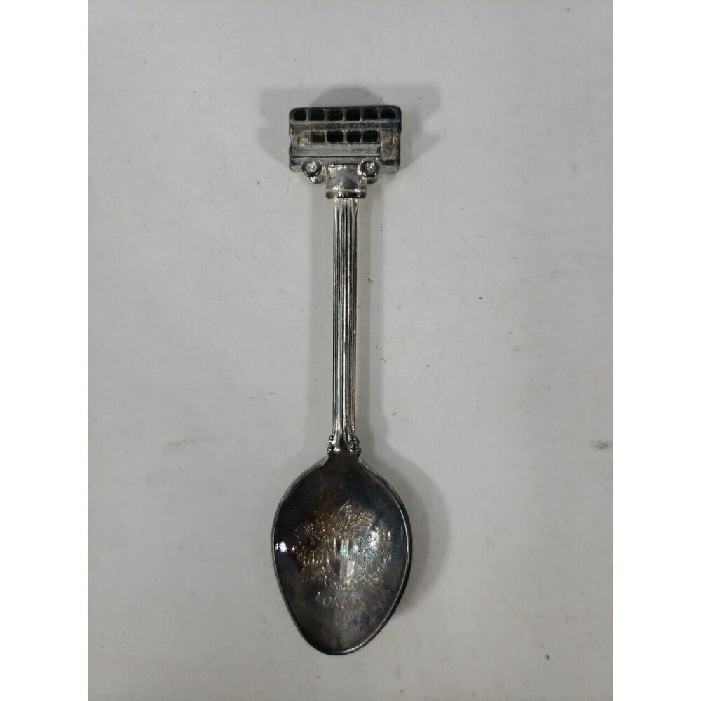 London Great Britain Souvenir Spoon Double Decker Bus Silver Plated Original Box